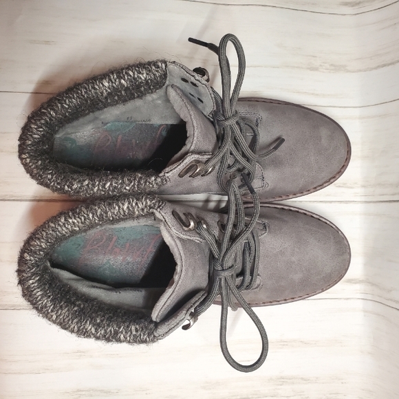 Gray Grey Blowfish Malibu comet ankle boots size 11 - Picture 7 of 9